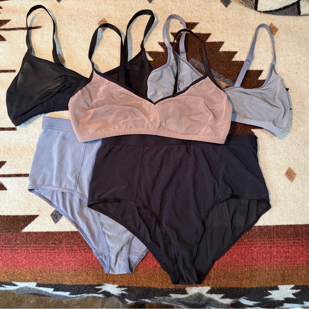 Negative Underwear Black & Gray Women's Briefs - Smooth Nylon Blend